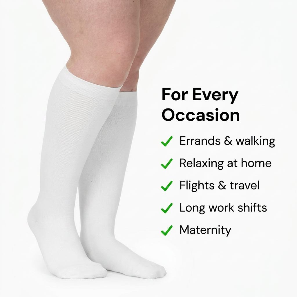 Classic Compression Socks - White