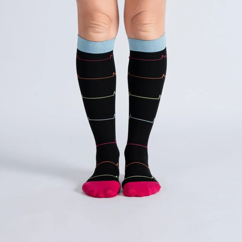 OrthoFlow™ Compression Socks - Green White