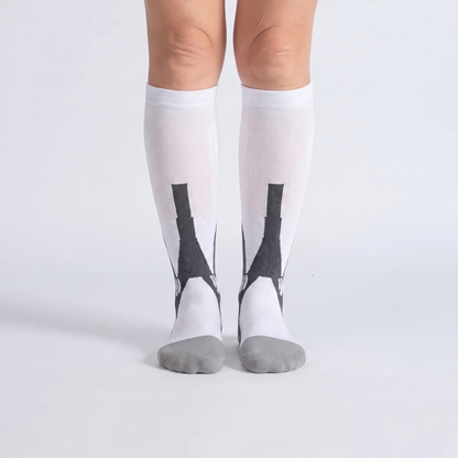 OrthoFlow™ Compression Socks - Green White